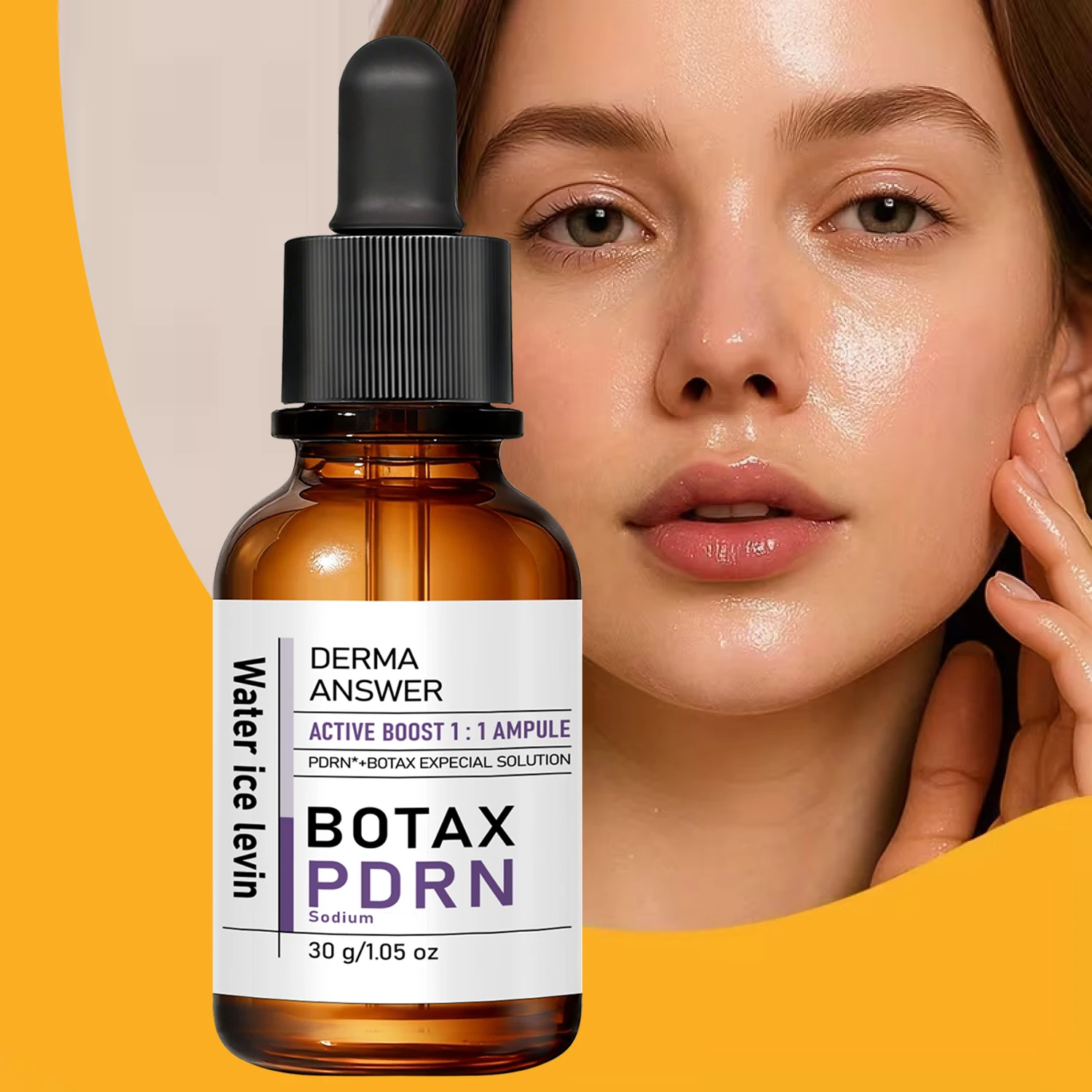 DERMA ANSWER Active Boost 1:1 Ampoule, PDRN & Botax Face Care Oil with Hyaluronic Acid & Niacinamide