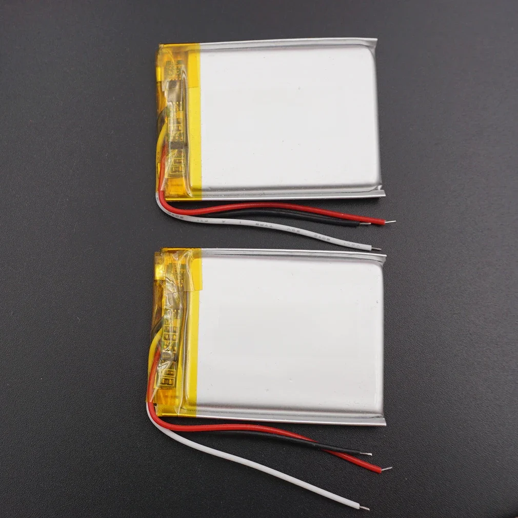 XINJ 2pcs 3.7V 370mAh 3 Wire Thermistor Li Lithium Polymer Battery 373040 Lipo For PDA Driving Recorder Phone Car Camera E-Book