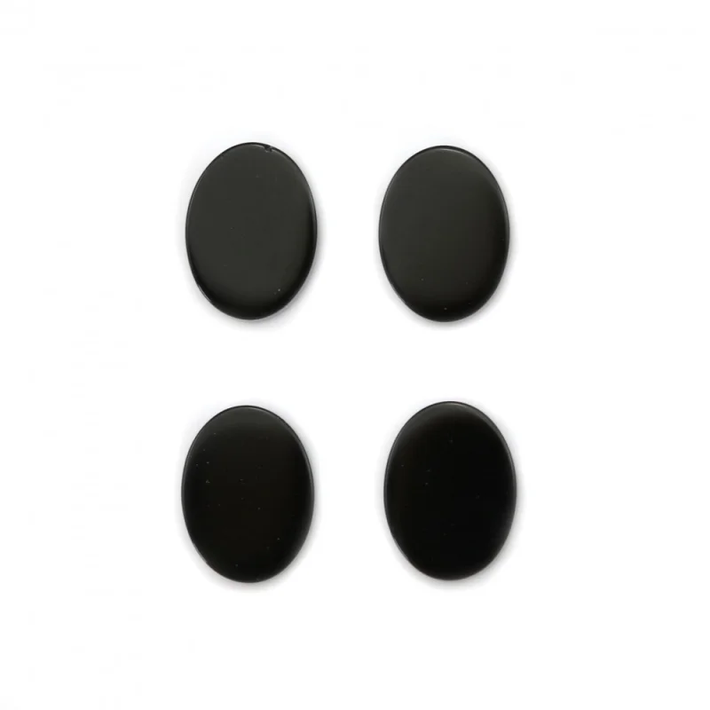 5pcs Black Agate Onyx Cabochons Cab Flat Oval Shape 6x8-18x25mm Natural Stone For Jewelry Making DIY Ring Earrings Pendant Craft