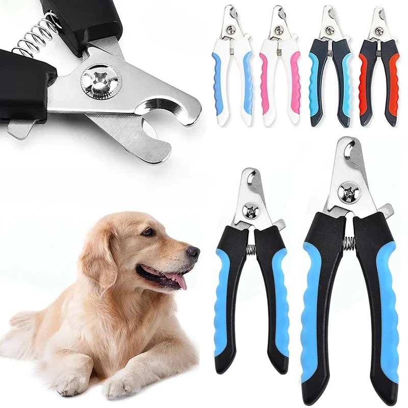 Coupe-ongles professionnel pour chien et chat, avec protection de sécurité, ciseaux en acier inoxydable, pince à ongles pour soins des griffes d'animaux, fournitures de toilettage