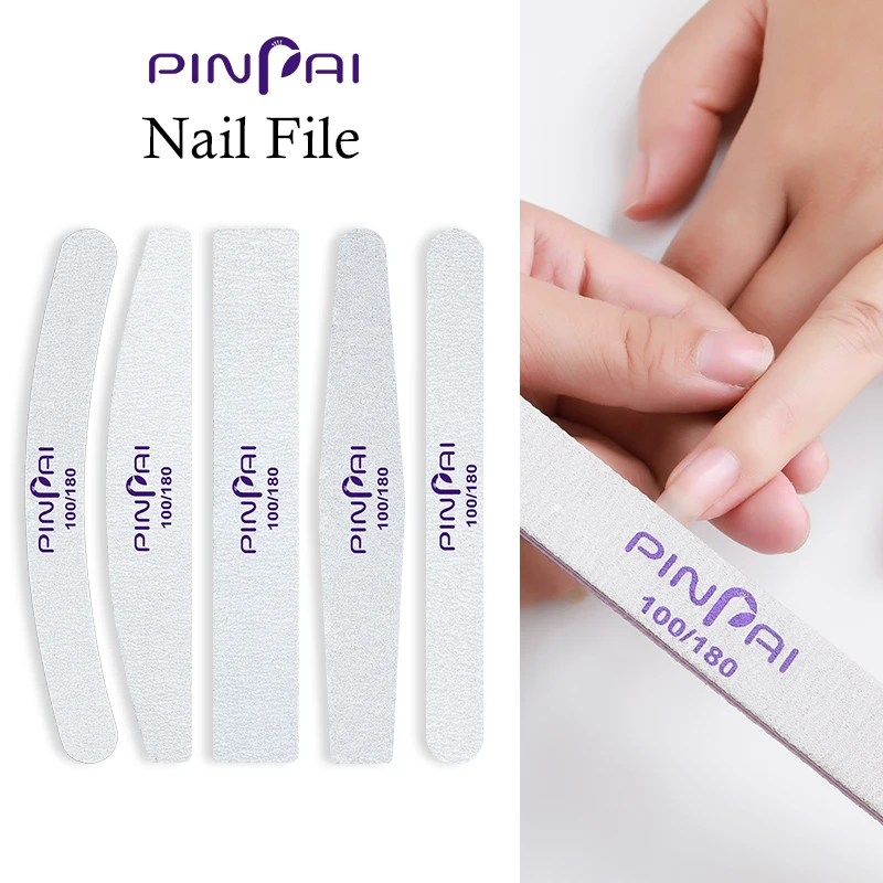 50PCS 100/180 Grits Nail Files Set Manicure Pedicure Buffer Block Nail Art Tips UV Gel Polisher File Double Side Nails Tool Kit