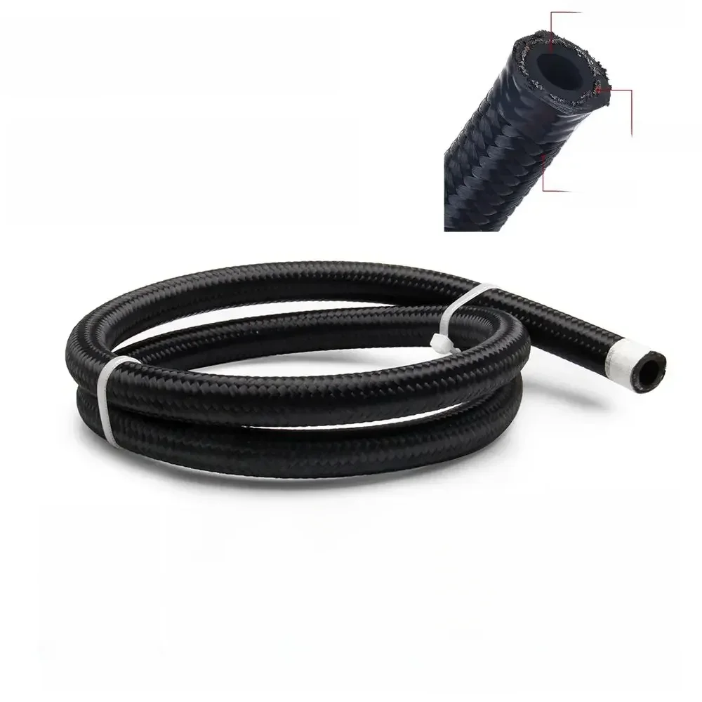 Nylon aço inoxidável trançado mangueira de combustível, óleo e gás linha, AN4, AN6, AN8, AN10, AN12,