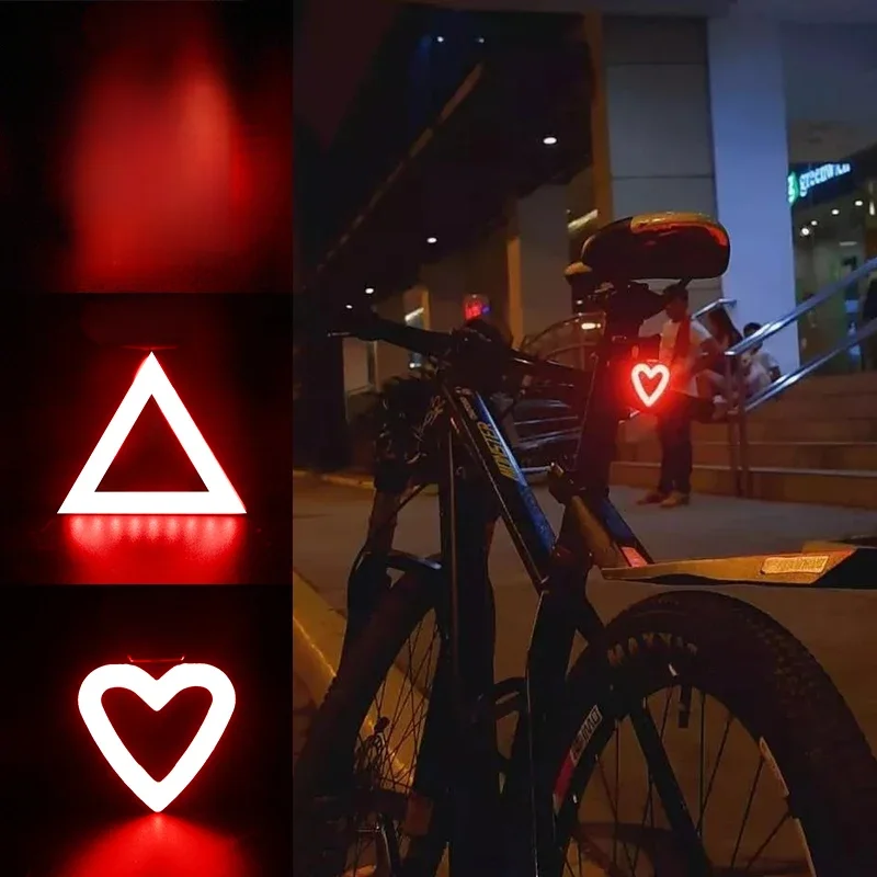 AliExpress BUCKLOS Bike Heart Shape Tail Light USB Rechargeable Mountain Bicycle Rear Lamp Waterproof MTB Taillight 5