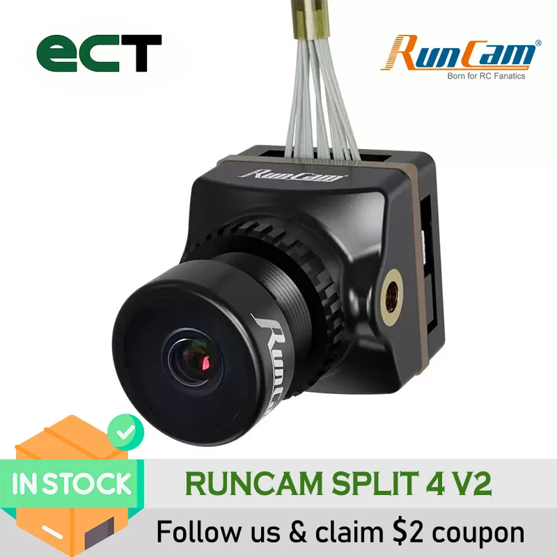 RunCam Split 4 V2 FPV Camera 13MP Sensor MP4 File Format for FPV Drone Racing Recording