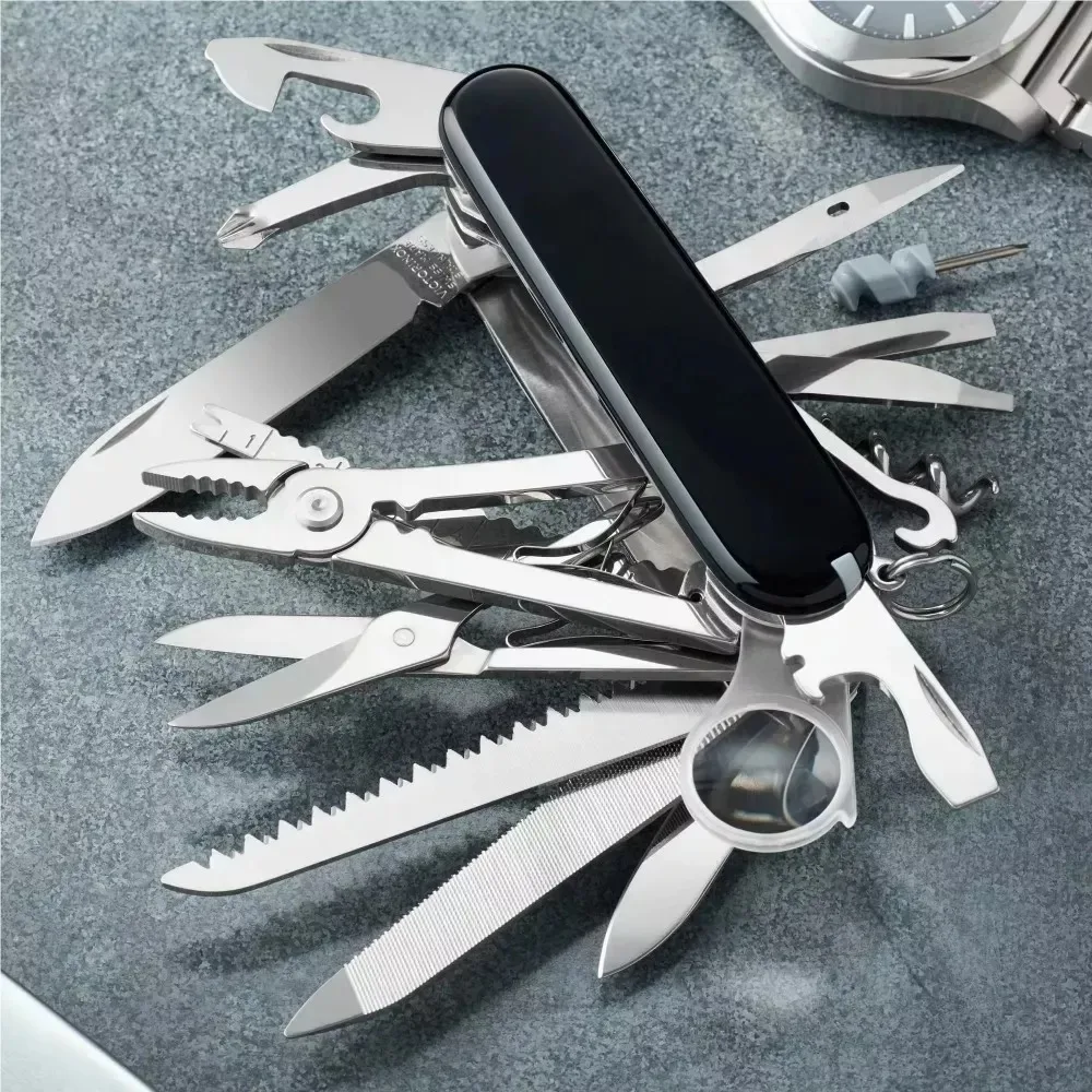 Multitool 17 En 1 Navaja Multiusos Con Pinzas - Multiherramienta Profesional De Acero Inoxidable Con Destornilladores, Abrebotellas Para Camping, Supervivencia, Auto, Hogar