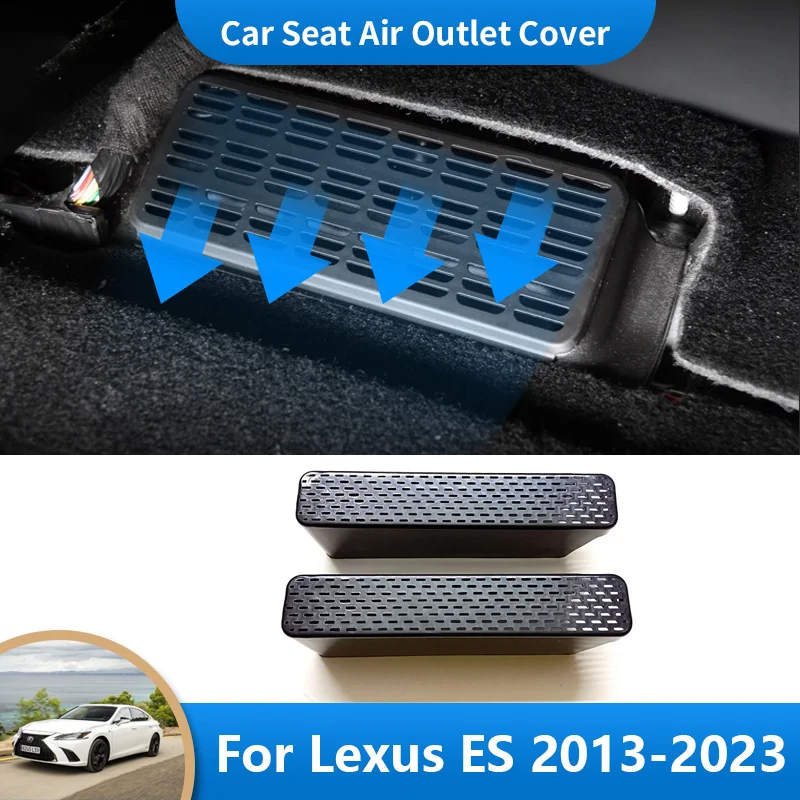 Cubierta de marco de rejilla de ventilación, conducto de aire acondicionado para Lexus ES 300h, XV60, XZ10, 2013 ~ 2023, ABS, debajo del asiento, suelo de calor