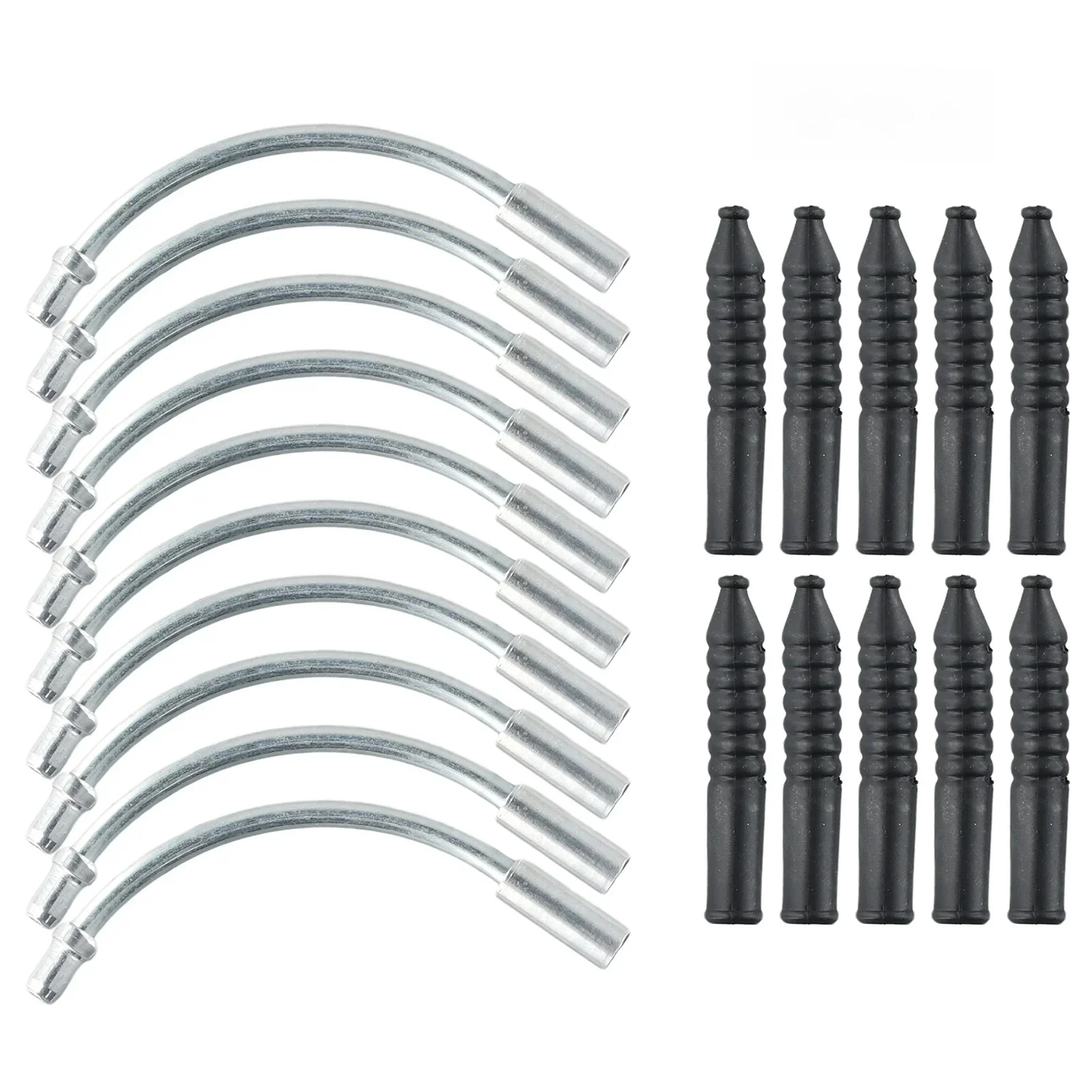 AliExpress NONE 10pcs V Brake Noodle And Boot Set Cable Guide Bend Tube Pipe Sleeves Protector Hose Brake MTB Mountain Bike Outdoor Noodles