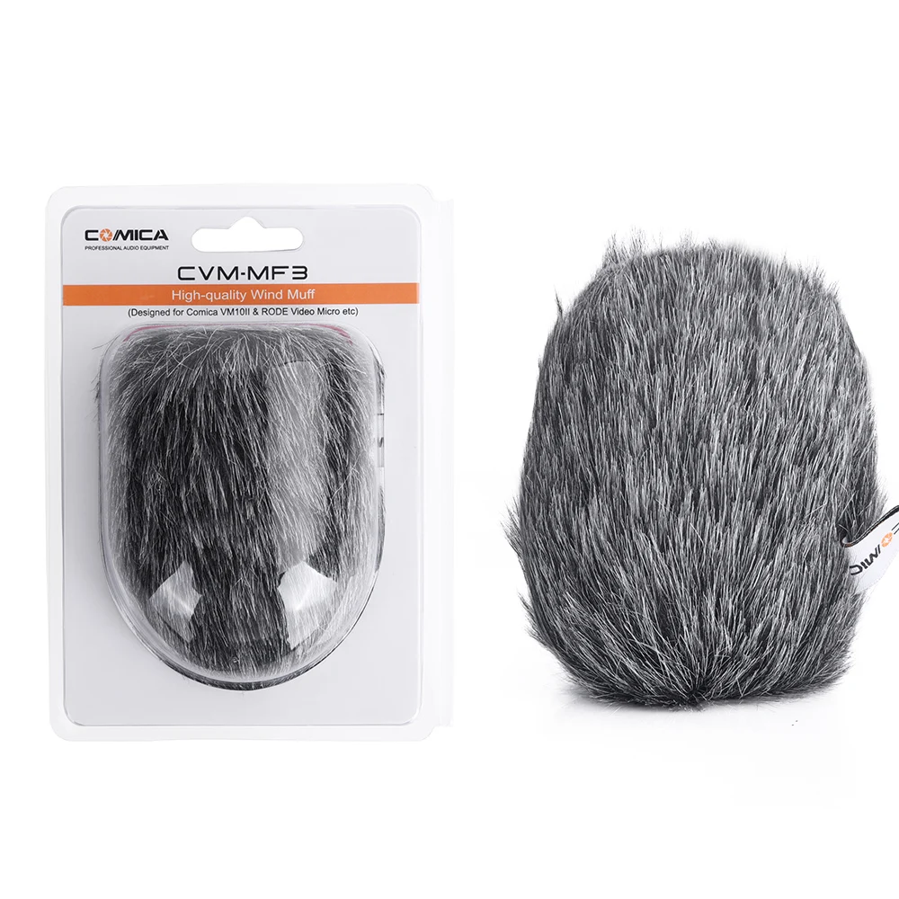 COMICA CVM-MF3: hoogwaardige windkap voor shotgunmicrofoons, geschikt voor COMICA VM10II, RODE Video Micro, BOYA BY MM1 en andere modellen.