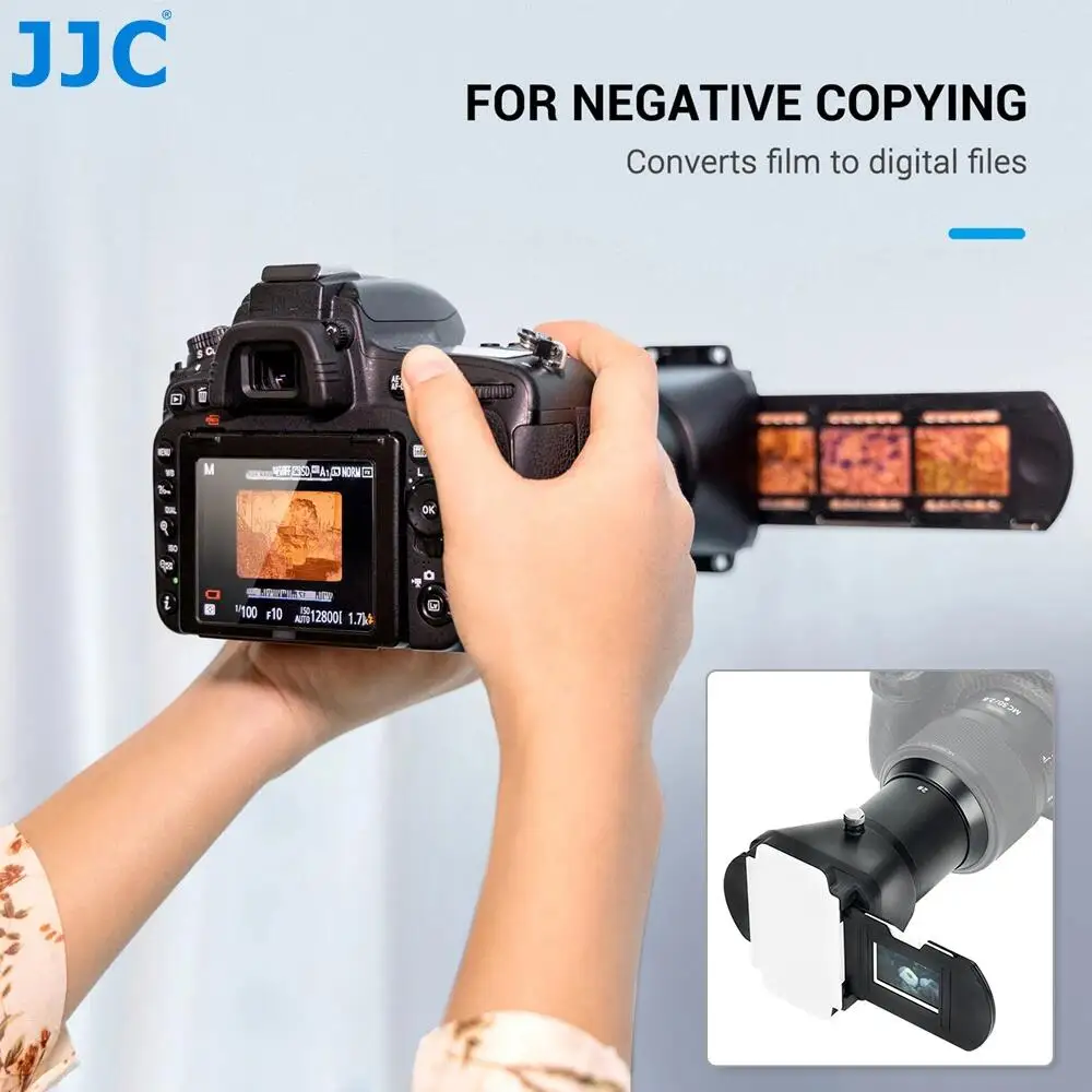 JJC Film Digitizing Adapter &LED Light Set for 35mm Film Negatives Scanner Slides Digital Converter Film Scanner Replaces ES-2