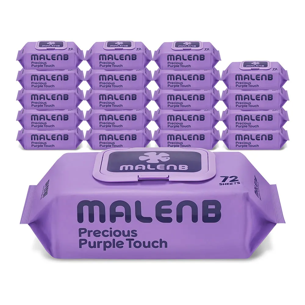 Maren's wipes Super Purple touch 72 (20 packs) 80-weight ultra-high-weight newborn embossed baby wipes