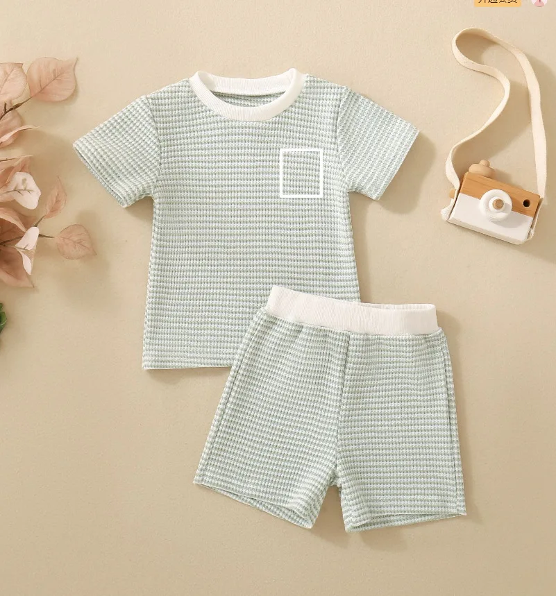 

Комплект из 2 предметов «гусиные лапки»: топ с короткими рукавами + шорты — 3 цвета (мятный/коричневый/синий) на лето.