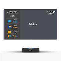 120 inch ALR CLR Projector Screen 16:9 Ambient Light Rejecting T-Prism Fixed Frame Screen for Ultra Short Throw Projector 4K 3D