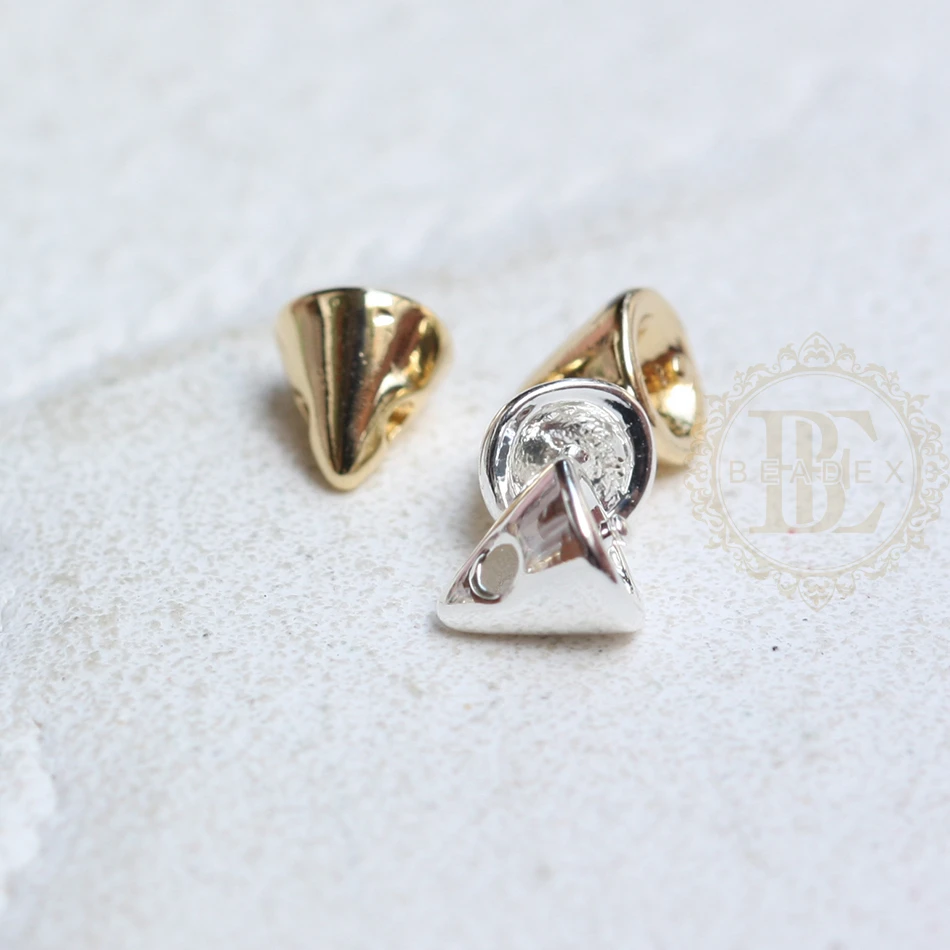 Solid Brass Charm - Cone 5x5mm (4752C)