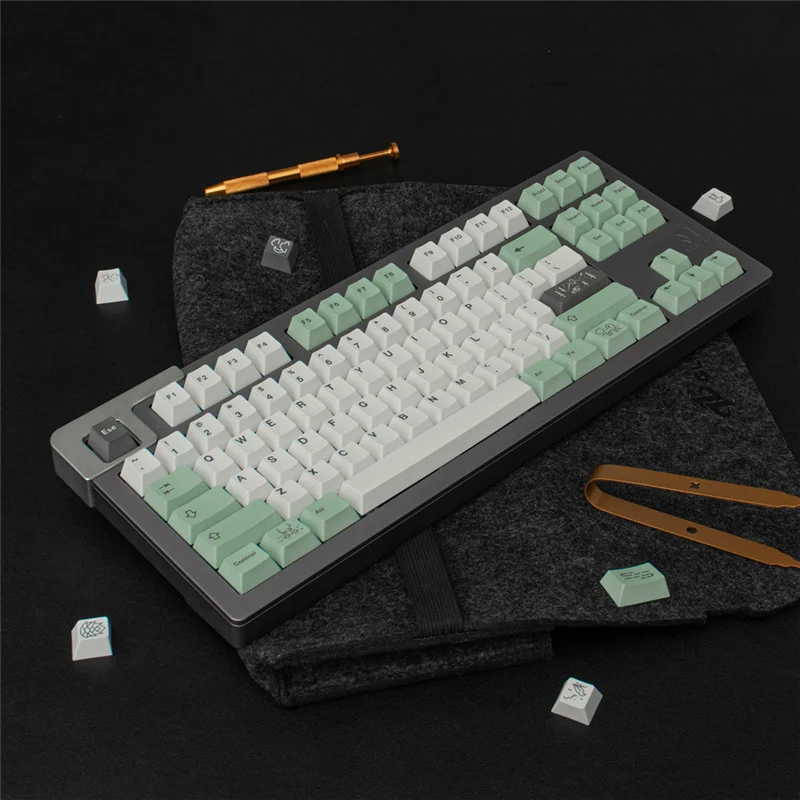 Dye Sublimation November Fog Keycaps Cherry Profile PBT 130 Keys For MX Switch 64/87/96 Mechanical Keyboard