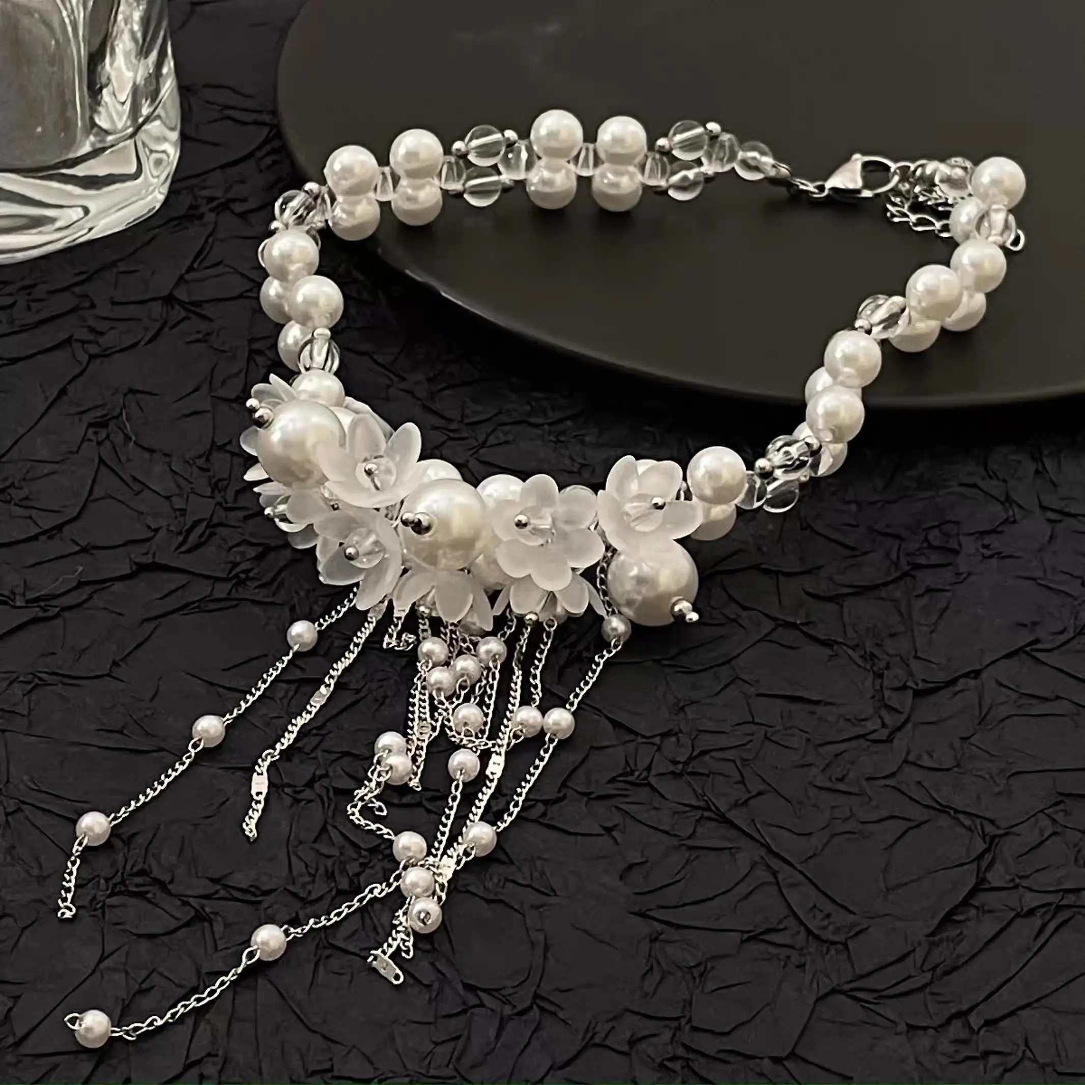 

Blooming Pearl Cascade Necklace