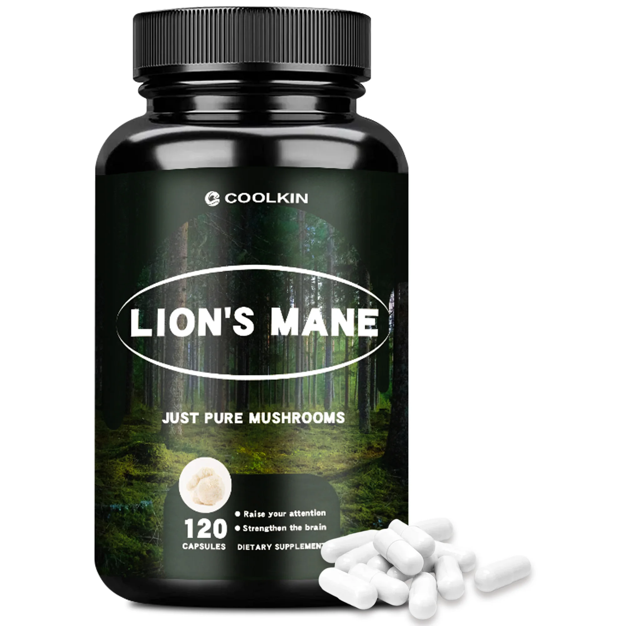 Lion's Mane Extract Capsules - Brain Support, Memory and Immunity Enhancement, Improved Cognition - 120 Capsules