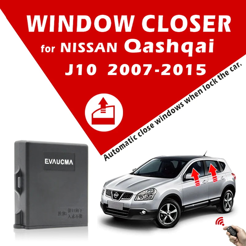 Car Security Power Window Closer For Nissan Qashqai J10 Captive Windows Roll Up Automatically For Qashqai J10 2007-2015