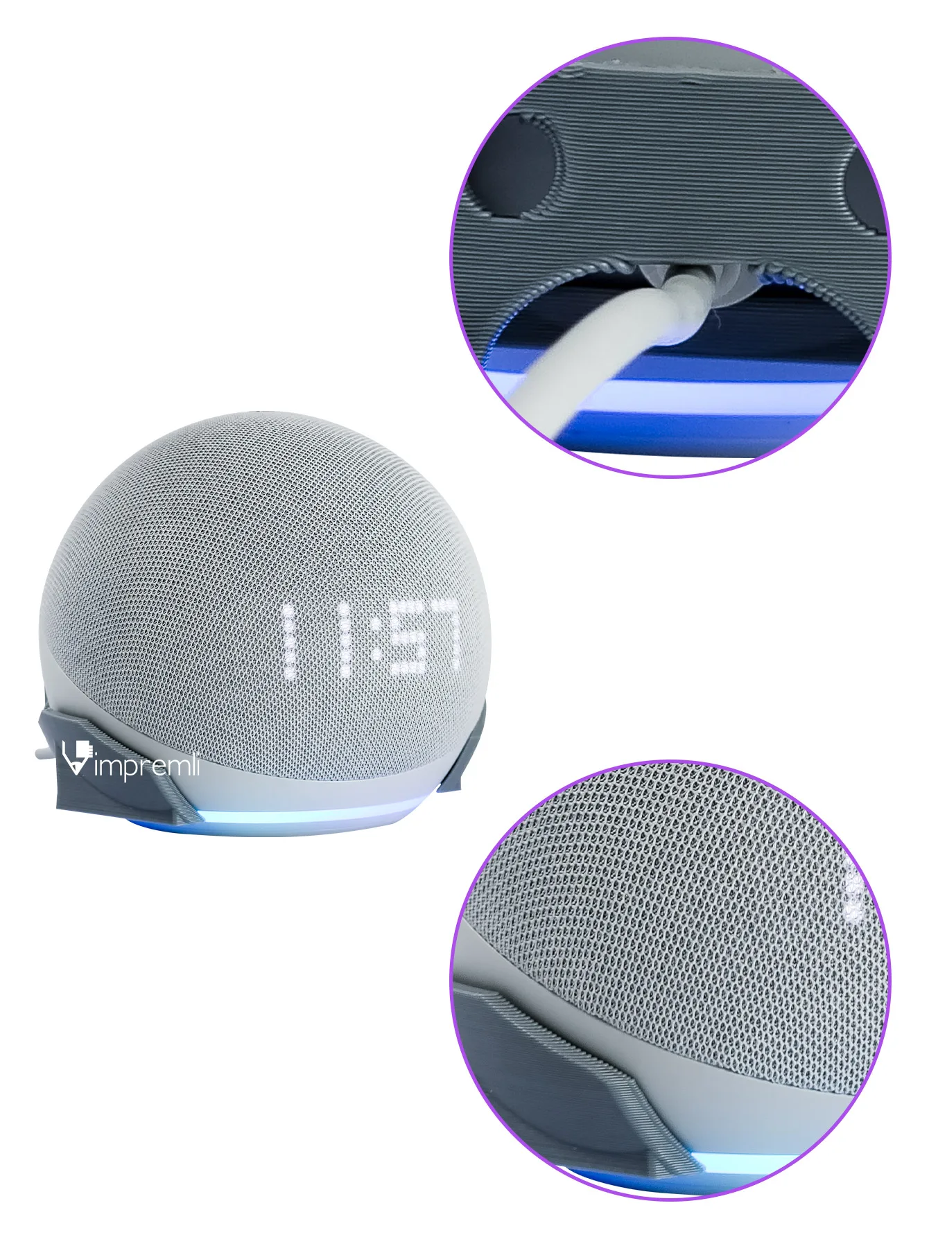 Alexa Echo Dot Wall Mount 4g و5g Minimalist Impremli