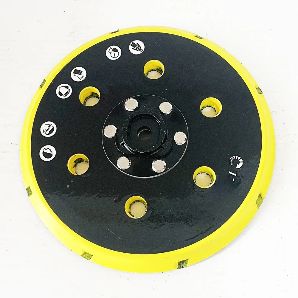 Rectifieuse pneumatique à sec 6 "150mm, plateau, Machine à polir, accessoire de mastic de voiture, aspiration de poussière, flocage de papier de verre, disque adhésif