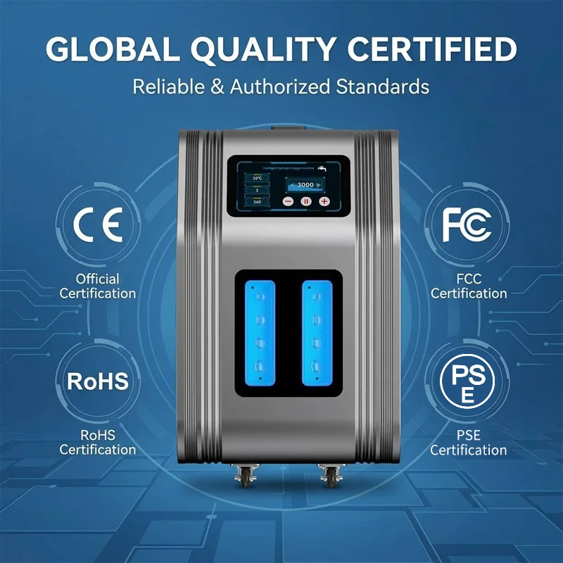 Factory Wholesale SPE PEM Water Electrolysis 3000ML Hydrogen Gas Inhaler Molecular Hydrogen Making Breathing Inhalation Machine
