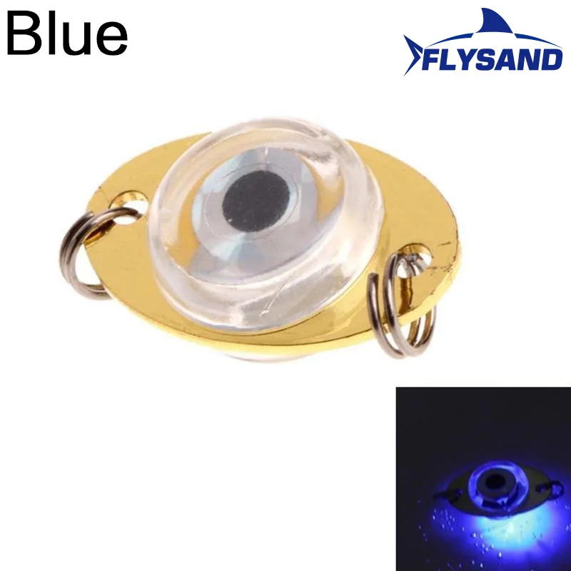 Flysand LED Fisch Lampe Mini Angel köder Licht Deep Drop Unterwasser Augen form Angeln Tintenfisch Köder Leucht köder Angeln Zubehör – Detail 12