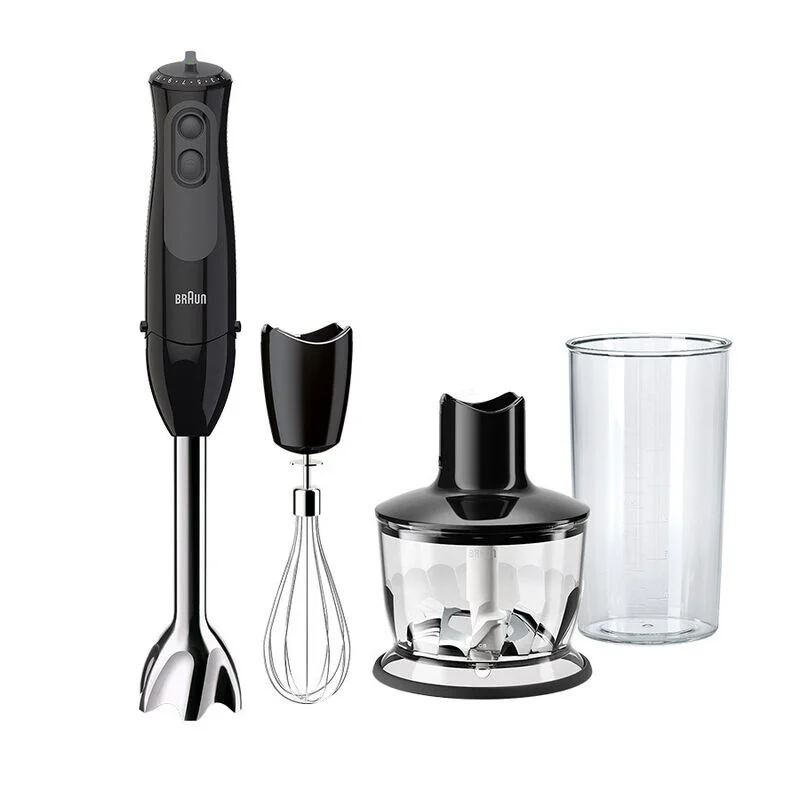 Braun Minipimer 3 Vario MQ3135BK hand blender, 11 speeds, 600 ml measuring cup, 500 ml picator, Rod, 900 W power, black