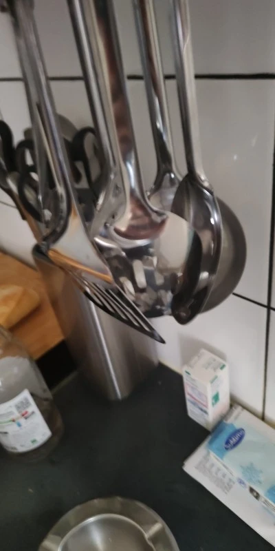 5Pcs Kitchen Cooking Utensils Set Stainless Steel Spoons Spatula with Ergonomic Handle Heavy-Duty Washable Spoons Utensils photo review