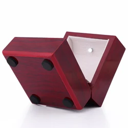 Caja de anillos de campeonato, caja de madera LED, caja de exhibición, caja de almacenamiento de madera de un solo orificio para bolas de golf para hombres