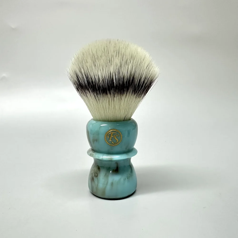 FS-26mm SBH(G8) Synthetic Badger Hair Shaving Brush,Faux Calcite Handle,Traditional Beard  Shaving Life,Barber Daily Use