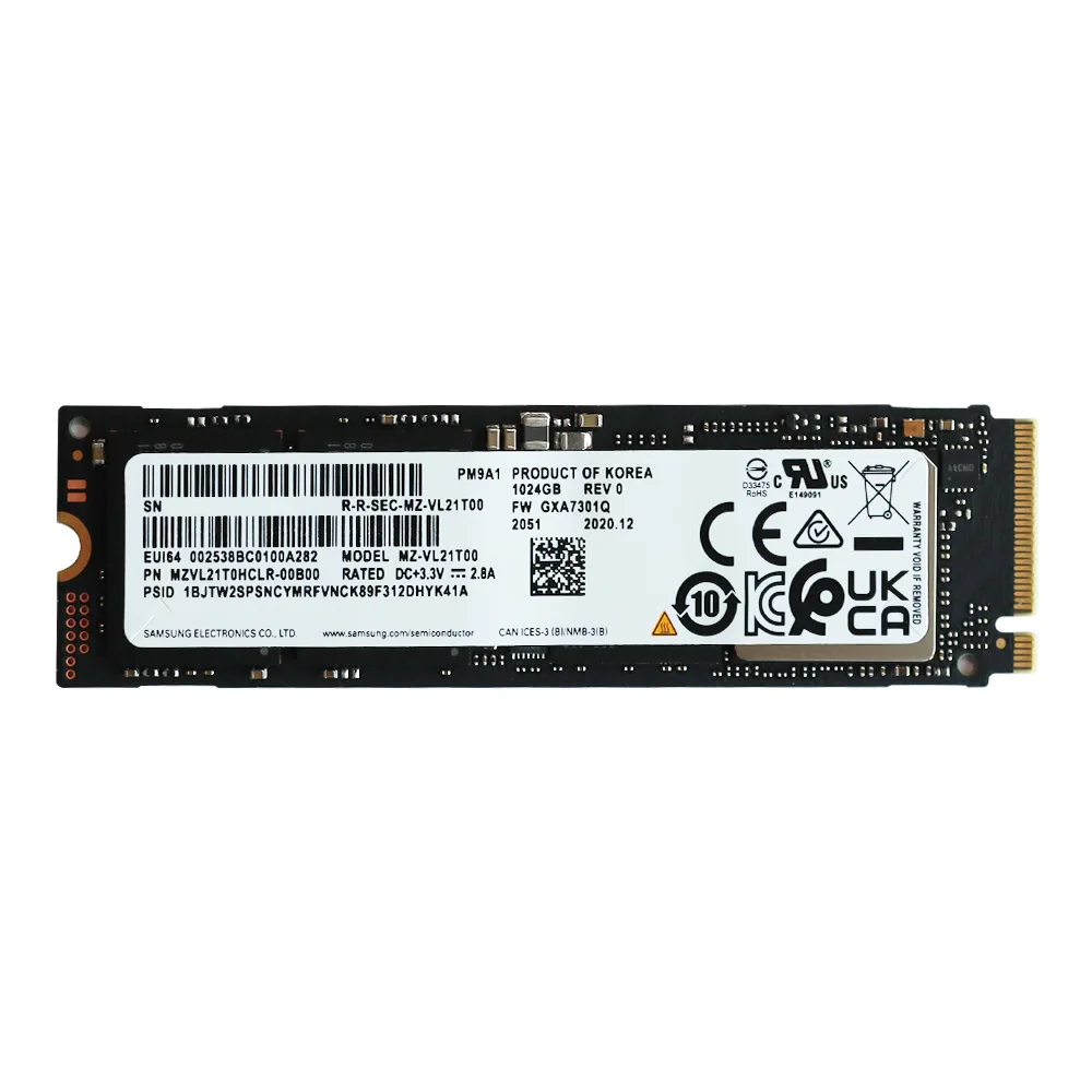 Samsung PM9A1 512GB/1TB/2TB M.2 2280 NVMe TLC parallel import/new/domestic A/S