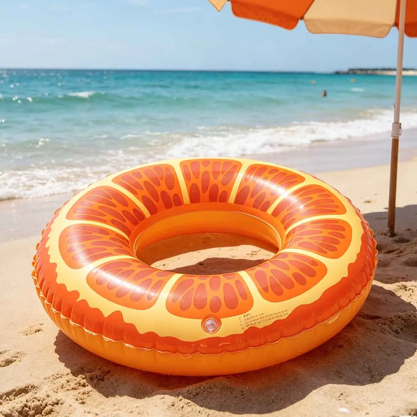 1PC Orange Slice Inflatable Swim Ring Pools Floats Tube PVC Swimming Ring for Beach Pool Summer Water Fun view 5