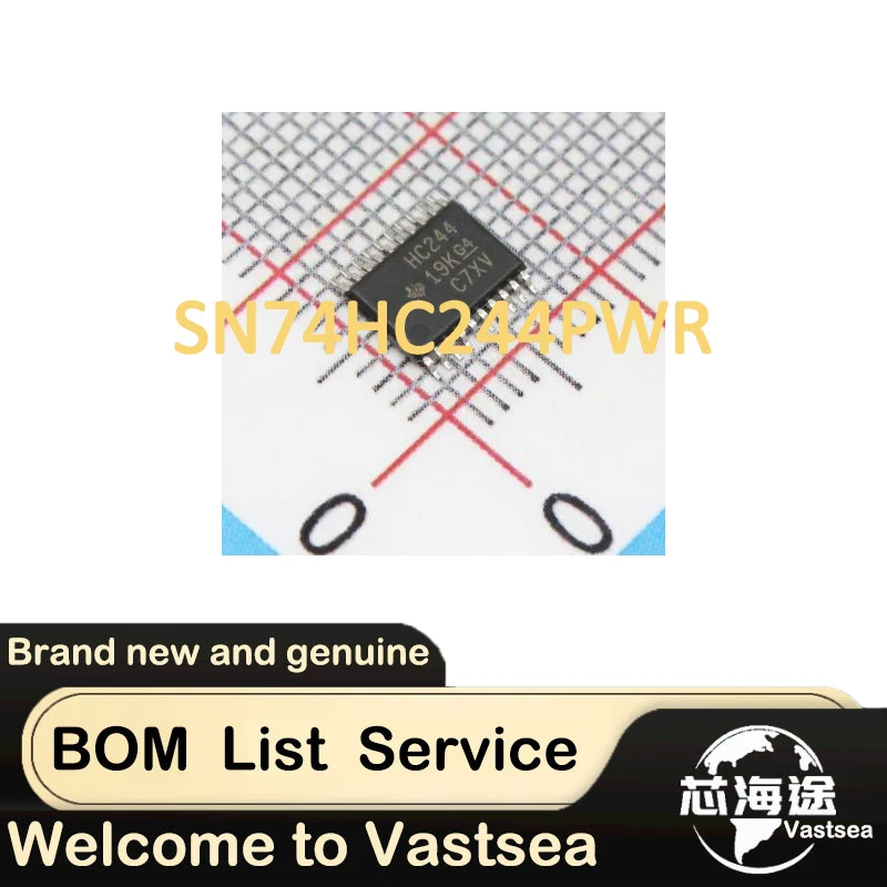 SN74HC244PWR, Buffers & Line Drivers TSSOP-20, new and original, With BOM List Service, SN74HC244PW