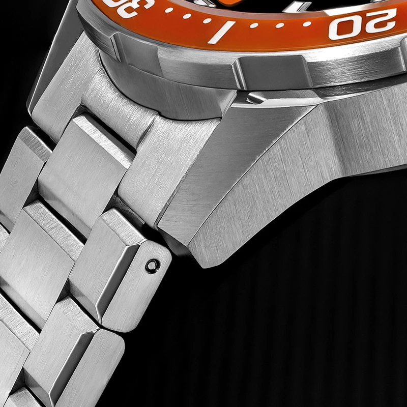 AddiesKin K009 Men's Automatic Watch Japanese Miyota 9015 Ceramic Bezel Sandblasted Dial Faceted Luminous Hands Sapphire Crystal