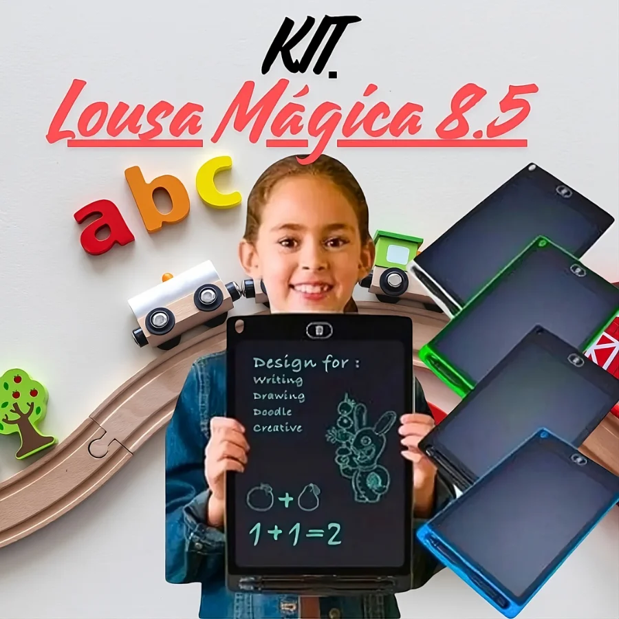 Tablet Digital LCD e Notepad, Tablet Educacional, Kit 10, 8.5