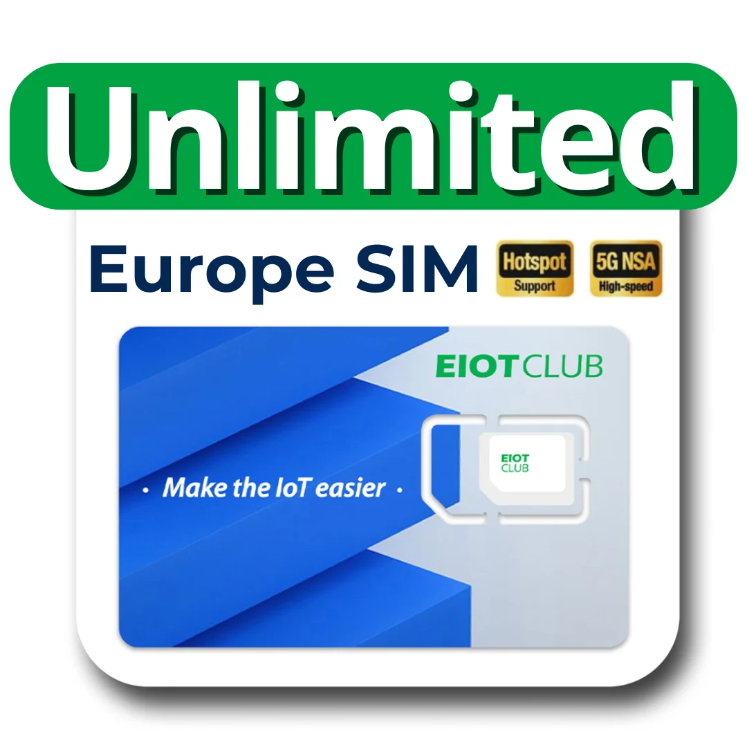 

EIOTCLUB Необмененная SIM-карта для передачи данных, покрытие для Великобритании и Европы, SIM-карта только для передачи данных работает с маршрутизаторами, горячими точками Wi-Fi, ноутбуками, планшетами, телефоном