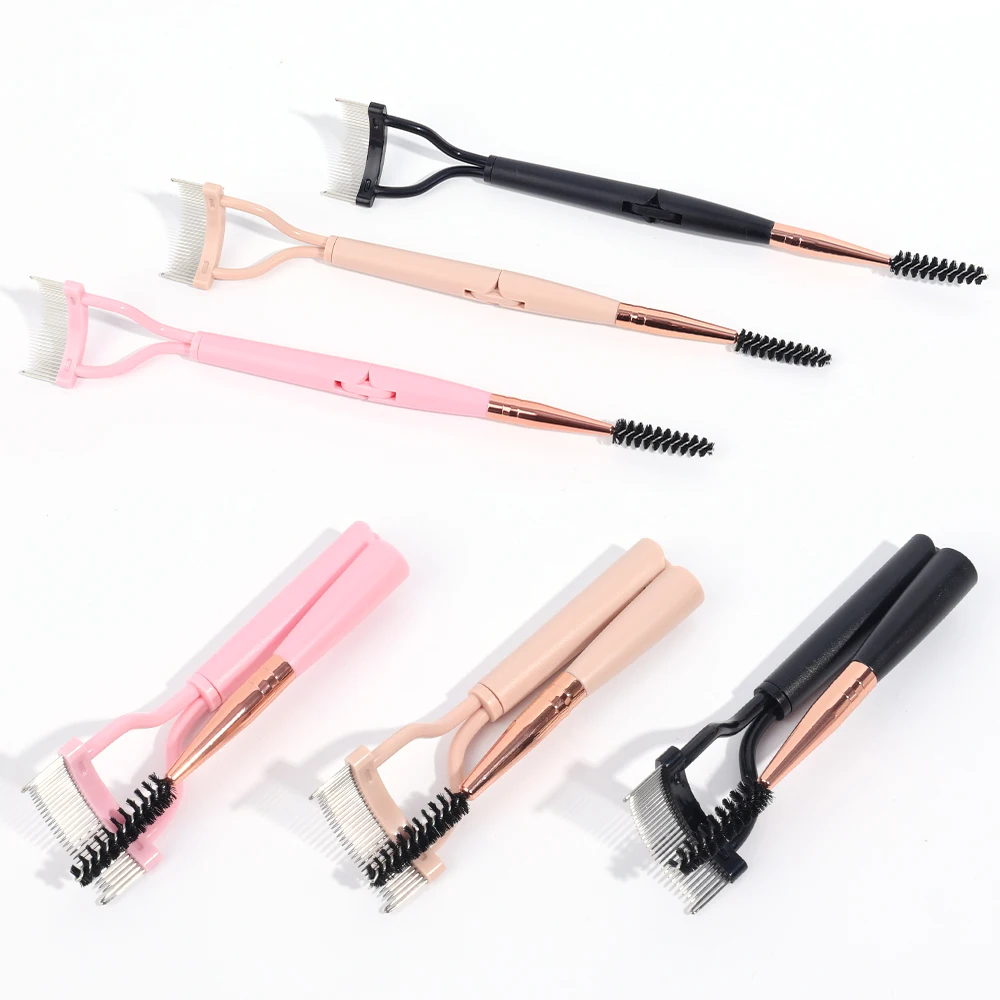 Recourbe-cils en acier inoxydable, séparateur de cils pliable, brosse à cils, peigne, mascara, boucles, beauté, maquillage, outil cosmétique, 1 pièce