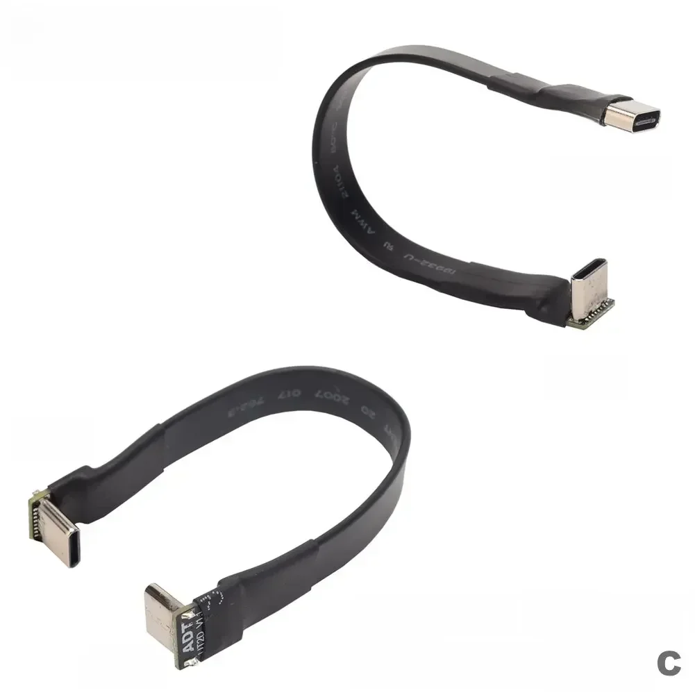 Kabel przedłużający USB 2.0 typu C Fold Adapter 90 stopni FPC FPV Ribbon Flat 2.0 USB-C męski/żeński ekranowanie EMI przewód do ładowania danych — zdjęcie produktu 7