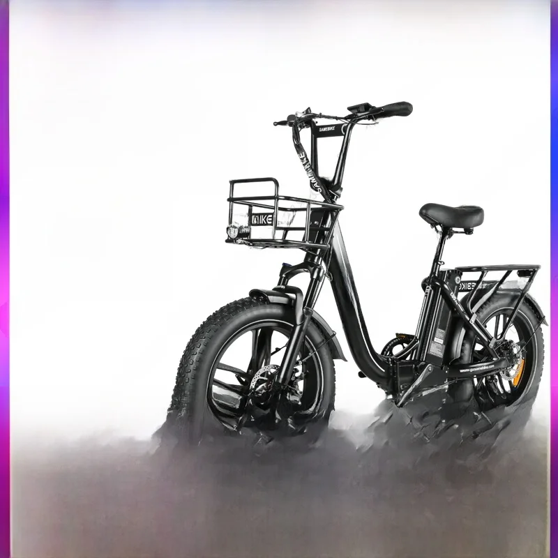 SAMEBIKE C05Pro Elektrische fiets 500W motor 36V13AH Batterij Opvouwbare aluminium elektrische fiets Sneeuw 20*4.0-In Fat Tire E-bike - afbeelding 2