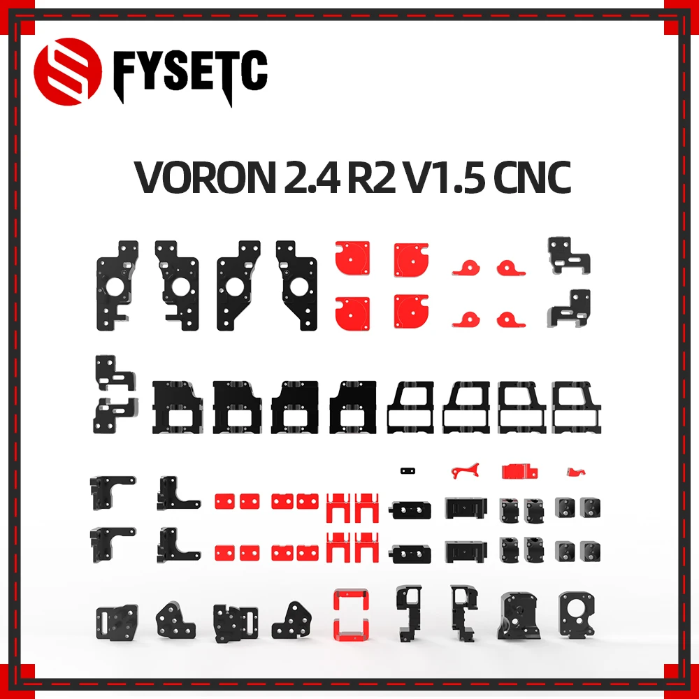 

FYSETC CNC Aluminum Metal Full Kit for Voron 2.4 R2 V1.5 Trident V0.2 3D Printer CNC Aluminum Alloy Frame Printed Parts