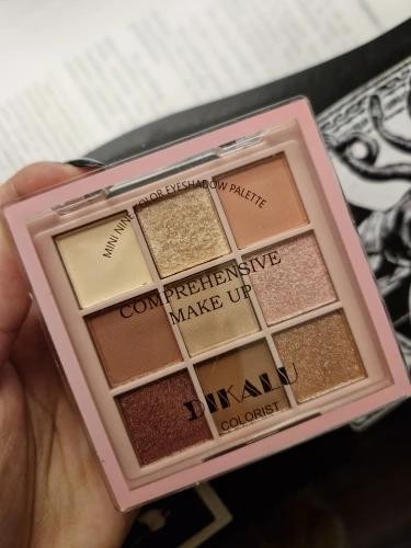 DIKALU Spring And Summer New Eyeshadow Palette Oh Rosy Nine Palace Grid Auto Focus Low Saturation Smoke Powder Rose Plate photo review