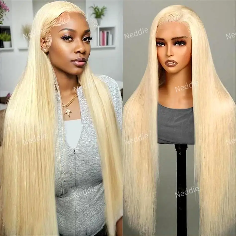 

30 Inch HD Lace Frontal Wig Blonde 613 Colored Human Hair 100% Straight HD Transparent Choice 13x6 Front Wigs For Women Choice