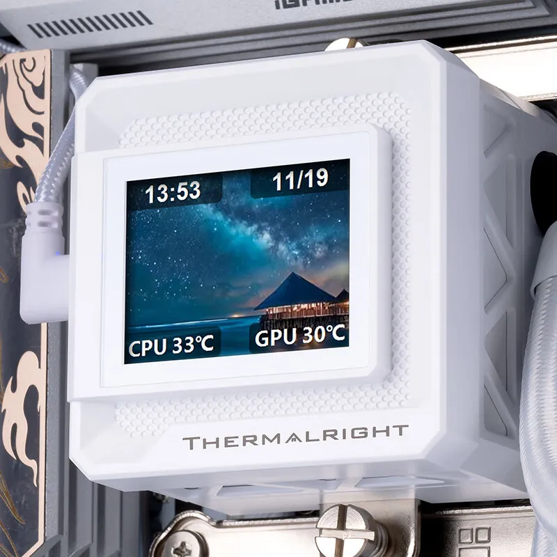 Thermalright FW 240 SE ARGB Radiator Pendingin Air All-In-One/Layar LCD Magnetik 2 Inci/Mendukung LGA1851/1700/115X/1200/AM5/AM4