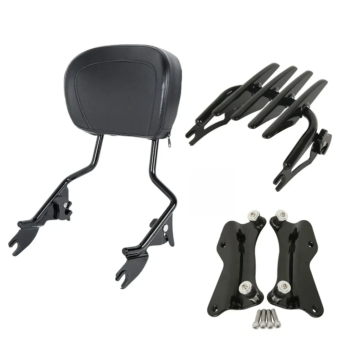 Motocykl odpinane oparcie Sissy Bar bagażnik dla Harley Touring Road King Road Glide przemieszczanie się po ulicy 2014-2024 — zdjęcie 2