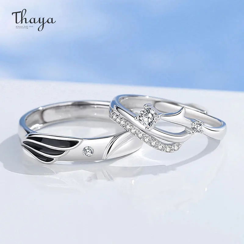 

Thaya S925 Sterling Silver Romantic Ring for Couple Luxury Jewelry Engagement Couple Ring for Lovers Wedding Jewelry For Women