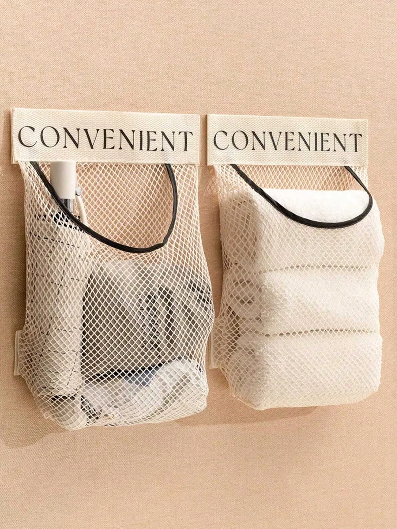 

3pcs/1pc Kitchen Wall Mounted Trash Bag Holder, Large Capacity Plastic Bag Storage Rack With Hook And Loop Hanging Net Kitchen Items Kitchen Accessories Kitchen Tools