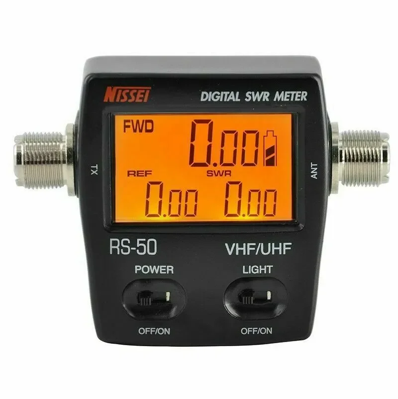 Nissei RS-50 RS50 Digital SWR/Watt Meter Dual Band VHF/UHF 125-525MHz 120W Power Meter for Two-Way Radio