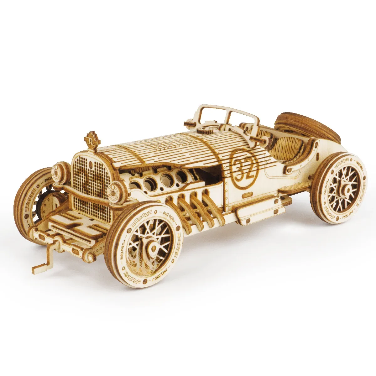 Quebra-cabeça de madeira de carro 3D, modelo em escala, kit de modelo DIY, presente artesanal,
