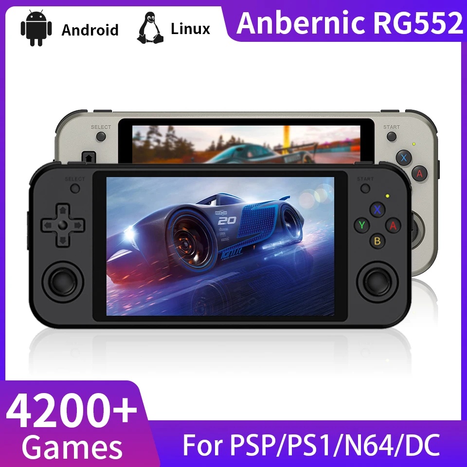 

Anbernic RG552 Handheld Video Game Console Built-in 4000+ Games For PSP/PS1/WII/N64/DC Android 11System LInux Game Player WIFI