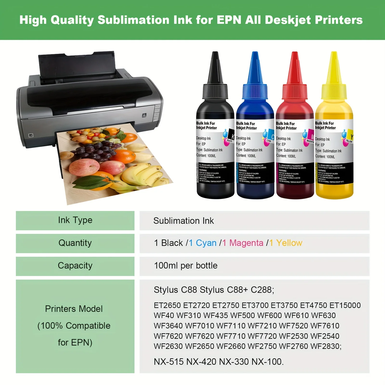 Tinta Sublimasi 100ml untuk Ep - Sublimation Ink 100Ml ulasan dan harga