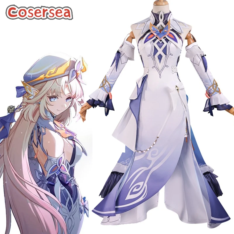 

Cosersea Nicole Reeyn Cosplay Costume Game Genshin Impact Nicole Reeyn Halloween Women Dress Role Play Uniform Outfit Fullset